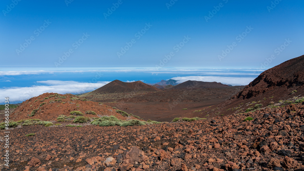 Typical volcanic landscape of Tenerife. Canary Islands. Spain.