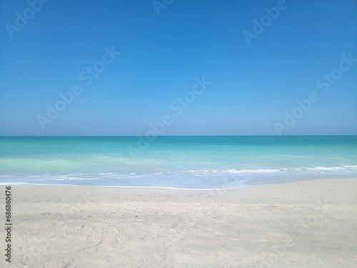 United Arab Emirates. Beautiful beach. Sea view. Sharjah. photo