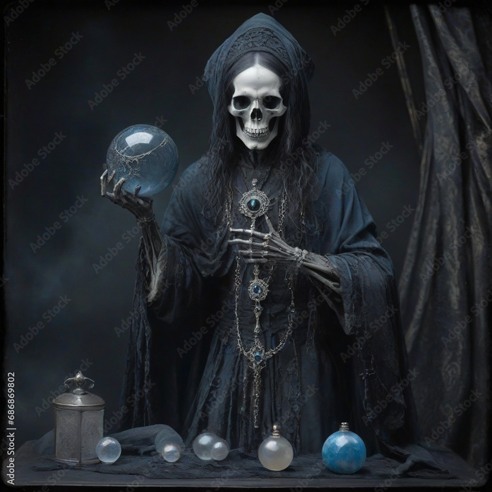 Skeletal fortune teller Skeletal fortune teller
