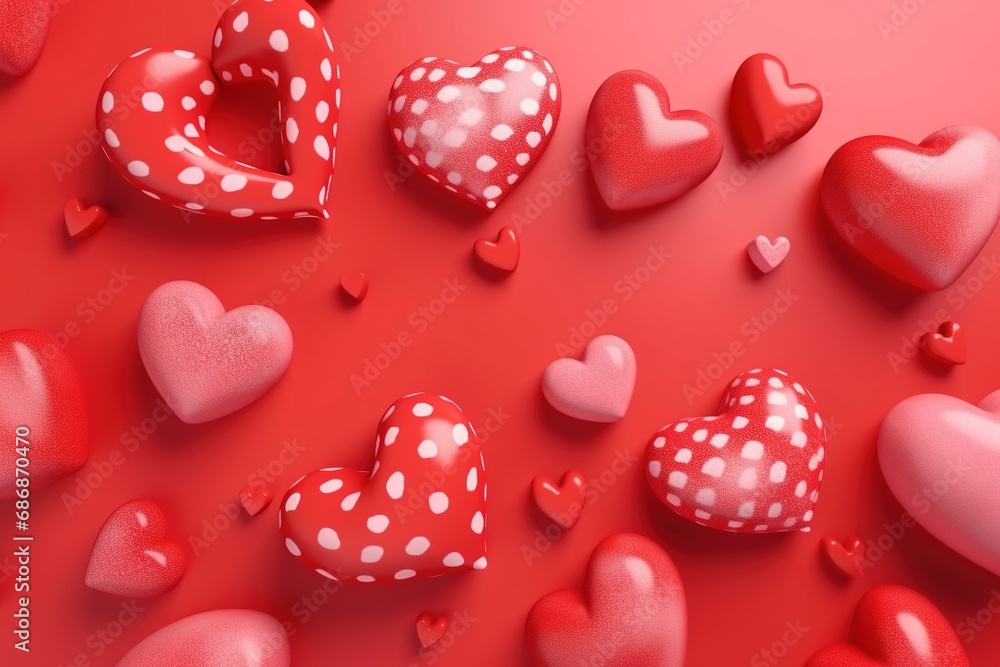 Fototapeta premium hearts background