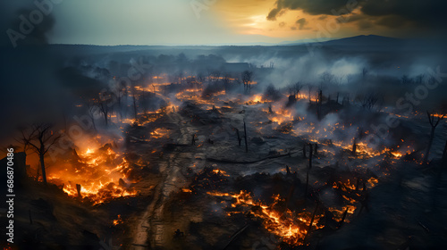 A large forest is on fire (Generative AI) © Robert Leßmann
