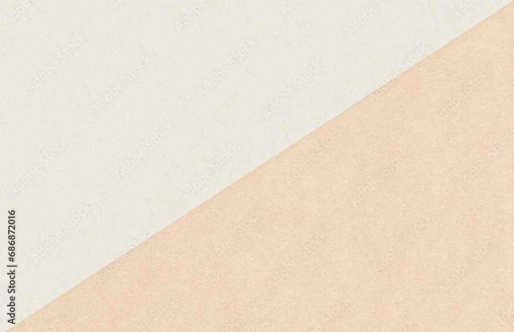 White eco paper background. Two colored pastel sheets of paper diagonally. Craft paper for background. High quality texture in extremely high resolution. Scrapbook. Rustic texture. Top View. Cardboard White eco paper background. Two colored pastel sheets of paper diagonally. Craft paper for background. High quality texture in extremely high resolution. Scrapbook. Rustic texture. Top View. Cardboard
