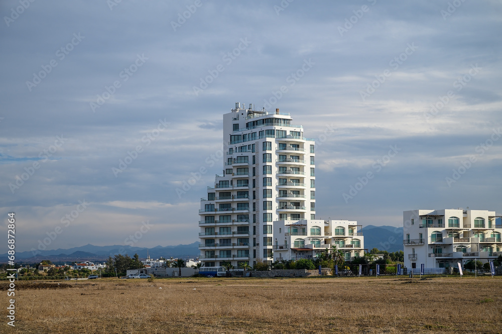 white house on the shore of the Mediterranean sea 2 white house on the shore of the Mediterranean sea 2