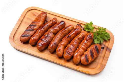 grilled sausage on a plate