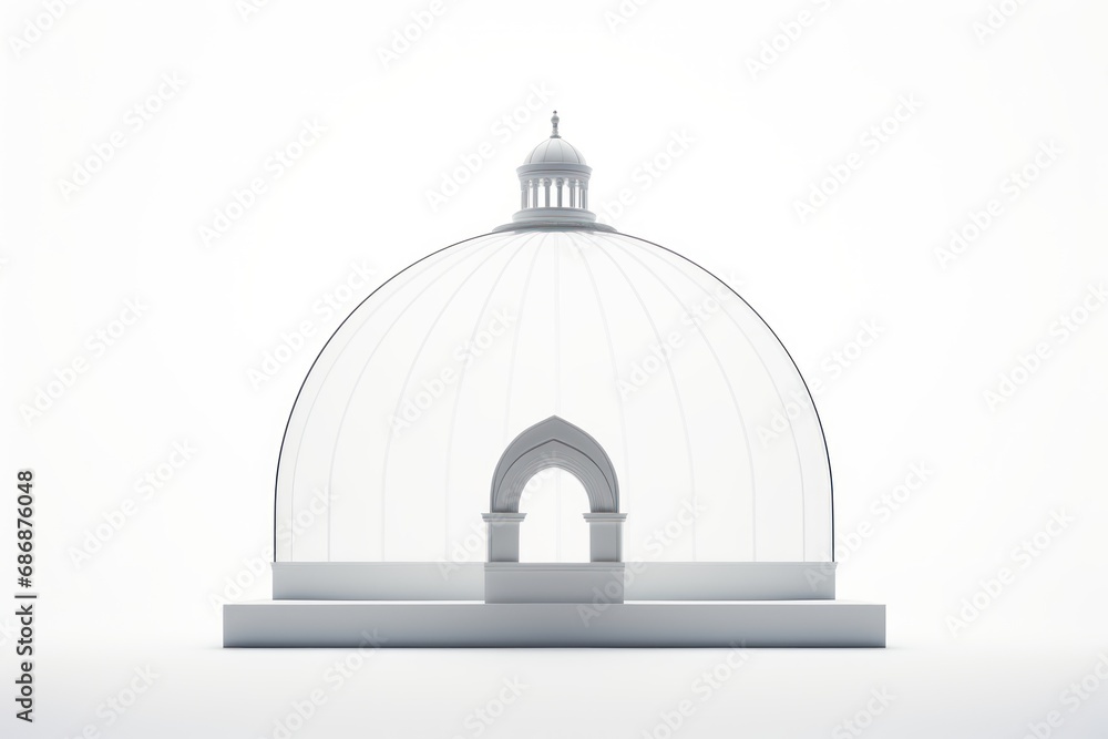 A single dome isolated on white background