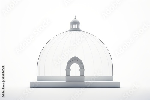 A single dome isolated on white background
