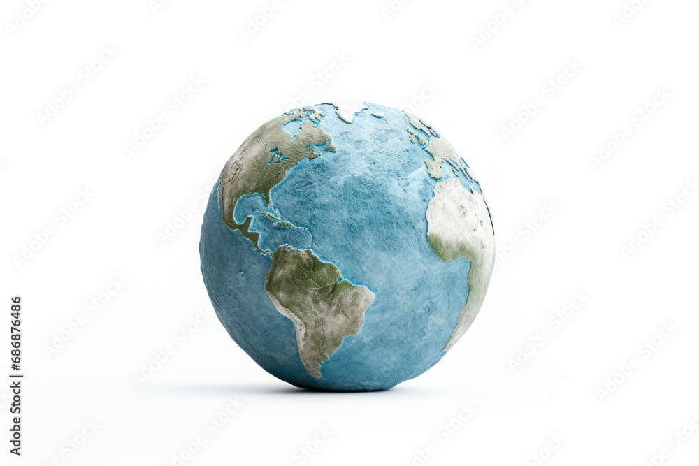 A single earth isolated on white background