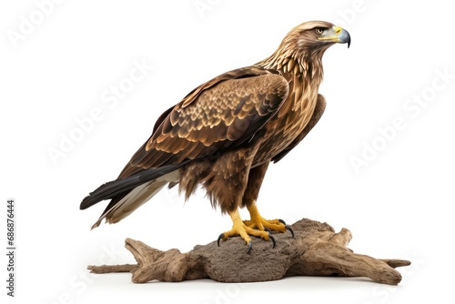 A single eagle isolated on white background