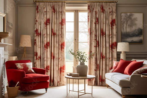 Pencil Pleat Curtains - United Kingdom - Small, tightly gathered pleats at the top for a classic and tailored appearance photo