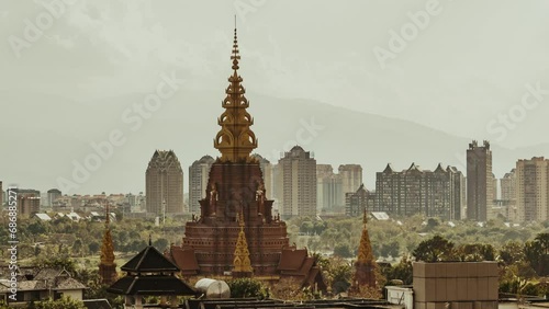 Dajinta Temple closeup timelapsing photo