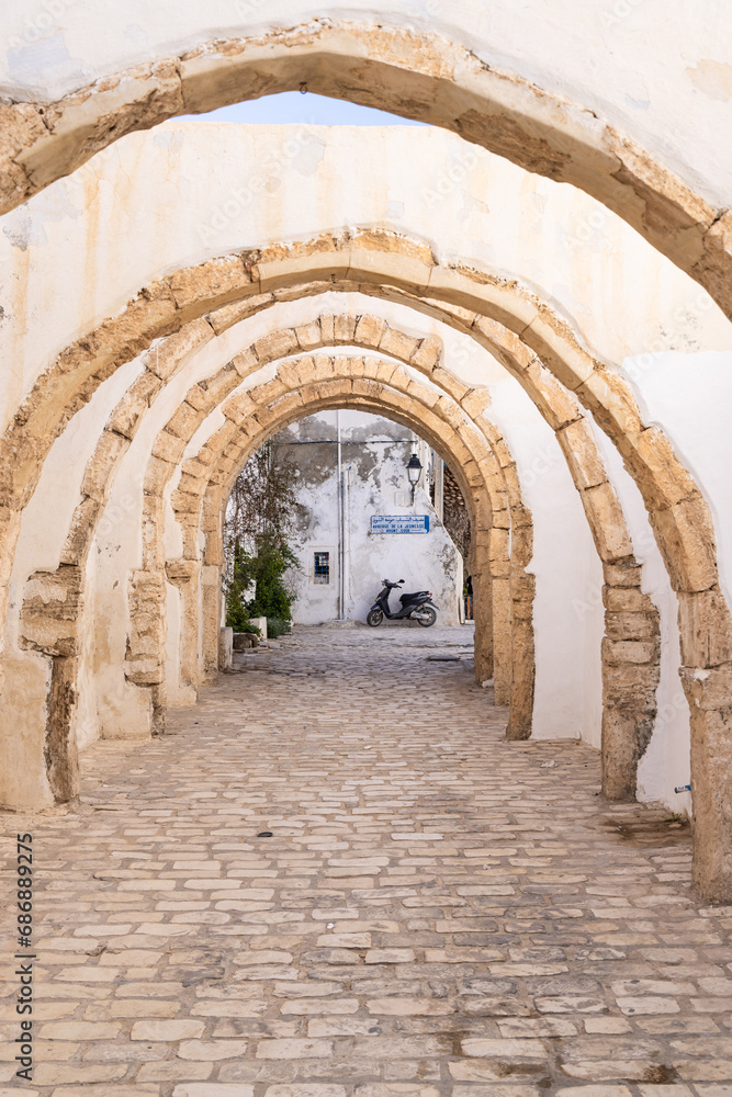 Arched passageway in the Houmt Souk.