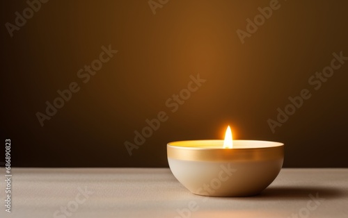  A candle casting a soft, romantic light