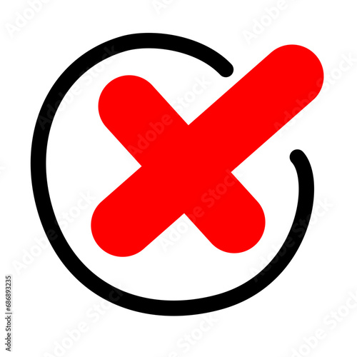 Checkbox checkmark square icon vector or confirm false true check mark red pictogram graphic clipart, right wrong marker felt tip pen hand drawn