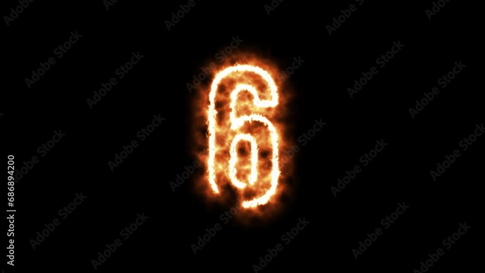 10 second countdown timer animation on black screen with fire effect. 10 second countdown timer animation on black screen with fire effect.