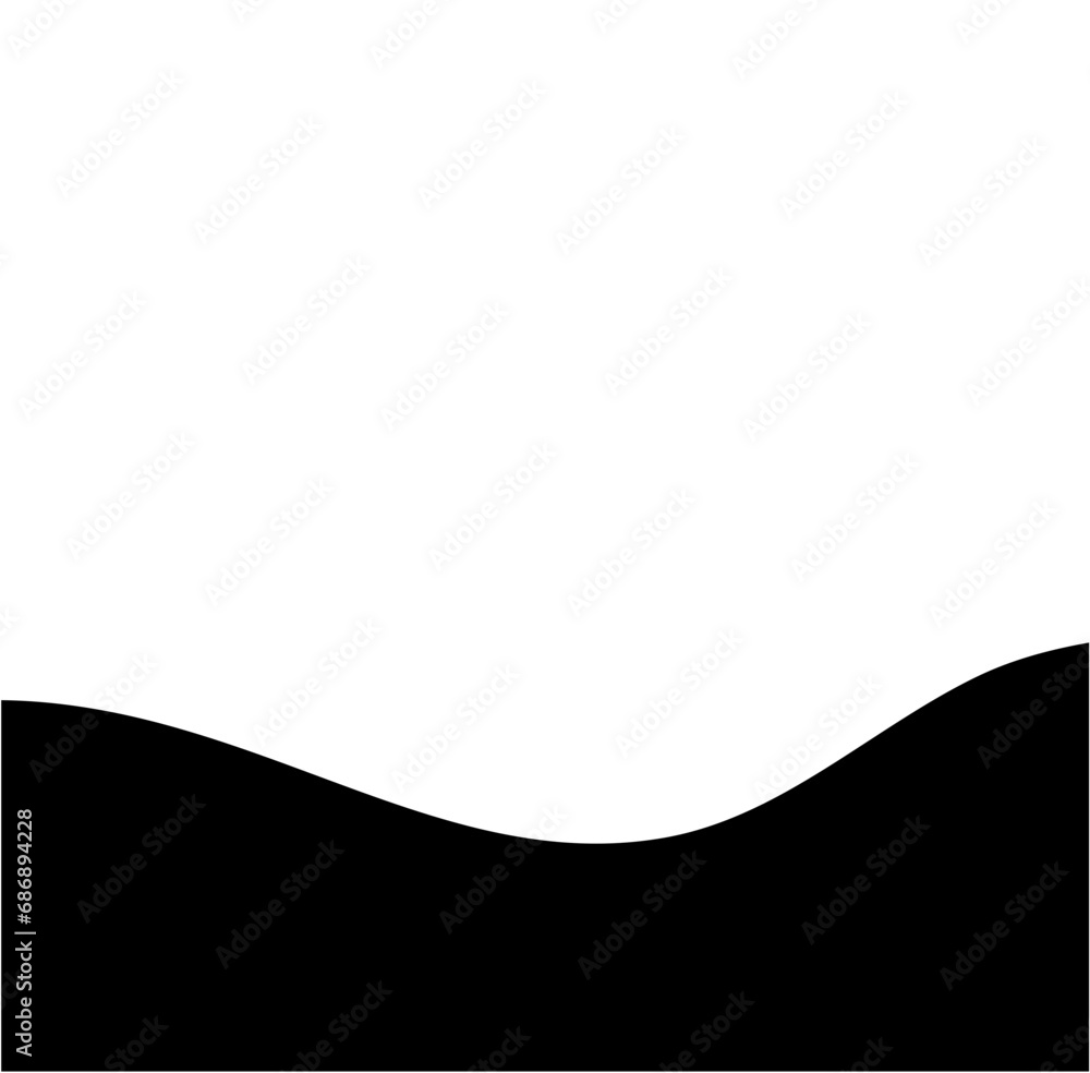 Fototapeta premium Black Wave Border Vectpr Design 