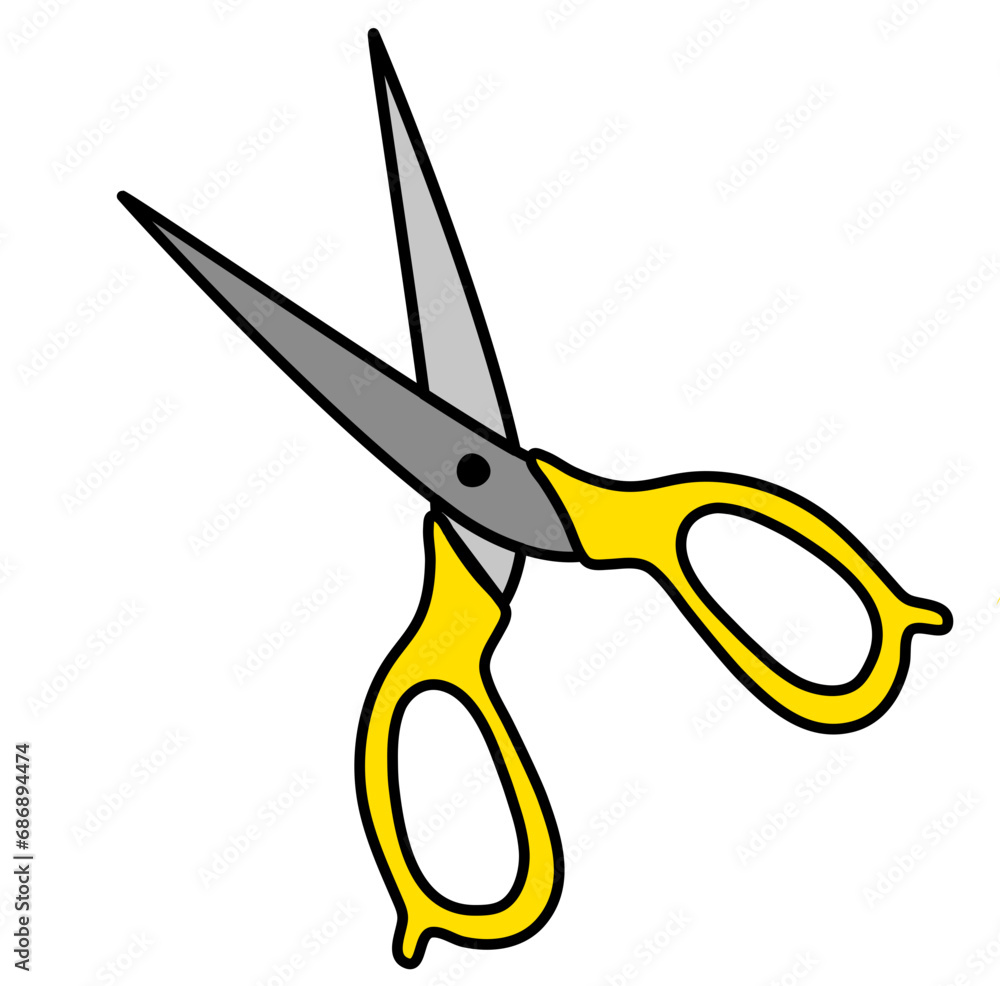 Scissors Cartoon Vector Illustration Scissors Cartoon Vector Illustration