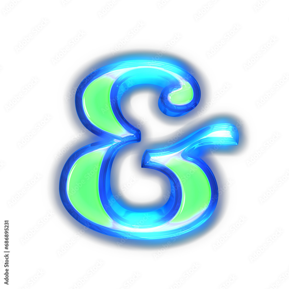 Green symbol glowing around the edges Green symbol glowing around the edges