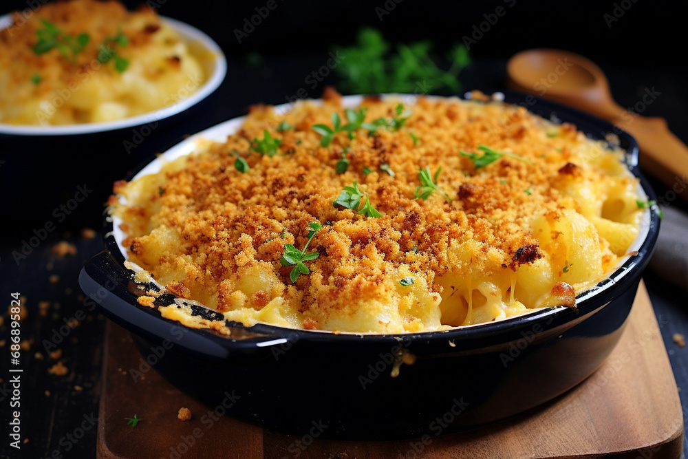 Baked Macaroni and Cheese with Breadcrumb Topping