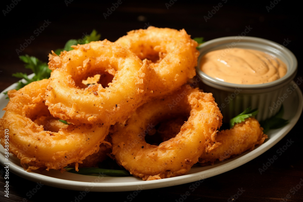Beer-Battered Onion Rings with Chipotle Mayo Beer-Battered Onion Rings with Chipotle Mayo