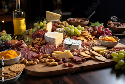 Cheese and Charcuterie Board for Super Bowl Party