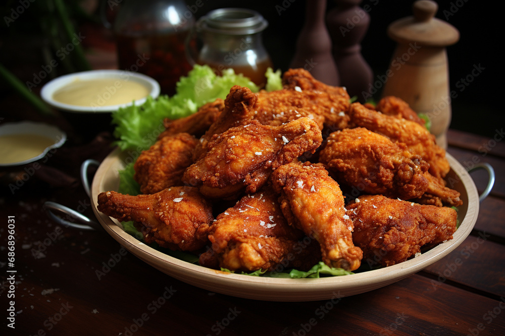 Crispy Fried Chicken Drumettes with Honey Mustard Crispy Fried Chicken Drumettes with Honey Mustard