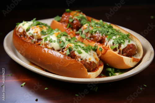 Mini Meatball Subs with Melted Provolone