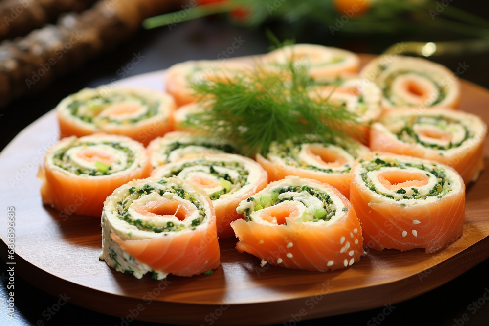 Smoked Salmon and Cream Cheese Pinwheels for Super Bowl Party Smoked Salmon and Cream Cheese Pinwheels for Super Bowl Party