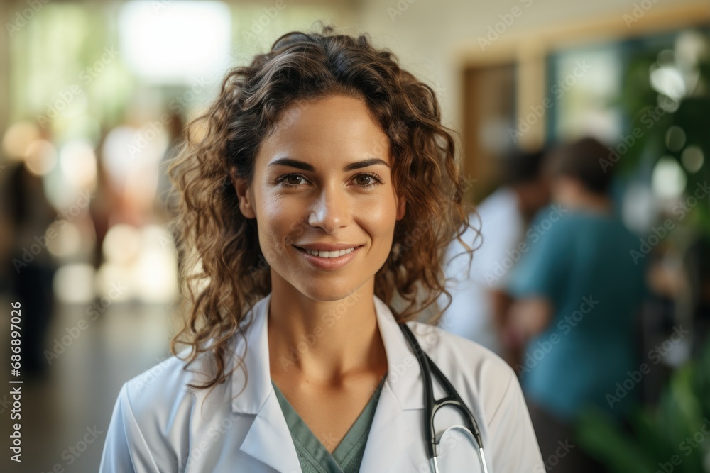 Confident Healthcare Professional in a Busy Hospital Setting
Confident Healthcare Professional in a Busy Hospital Setting