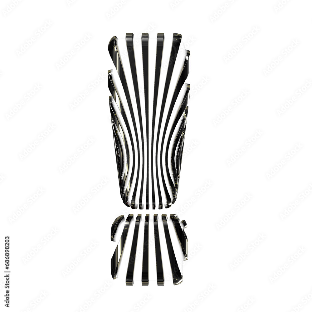 White symbol with ultra thin black straps White symbol with ultra thin black straps