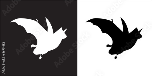 Illustration vector graphics of bat icon