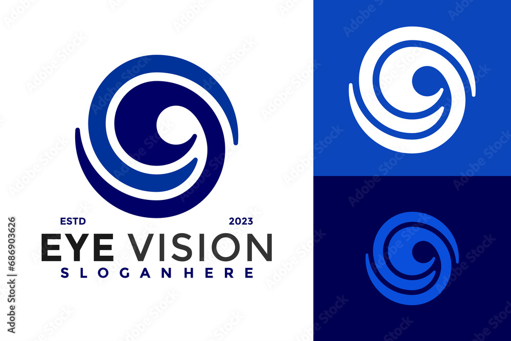 Eye Vision Logo design vector symbol icon illustration
