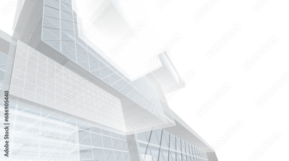 Obraz premium abstract concept architecture 3d illustration