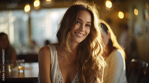 beautiful young woman with ...