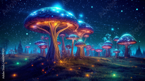 Verwunschene Pilzwelt, generative KI