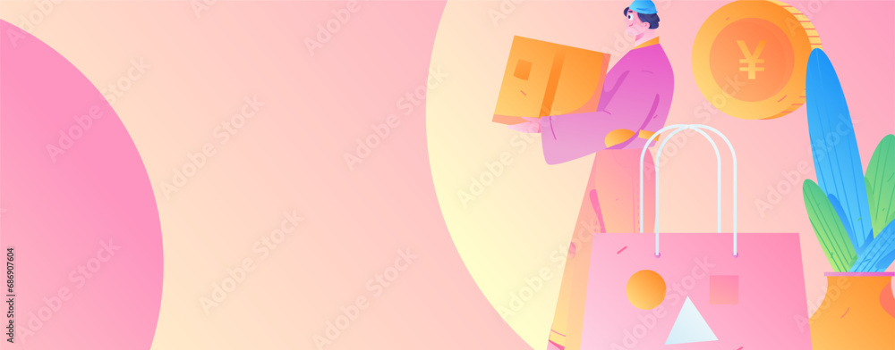 Festive Shopping E-Commerce Online Shopping People Flat Vector Concept Operation Hand Drawn Illustration
Festive Shopping E-Commerce Online Shopping People Flat Vector Concept Operation Hand Drawn Illustration