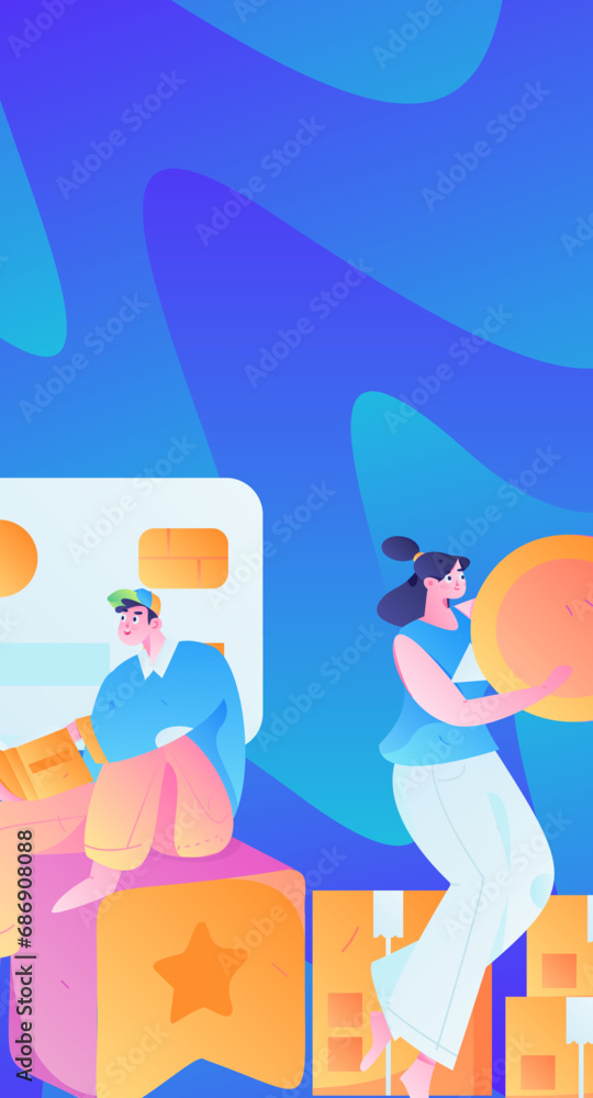 Festive Shopping E-Commerce Online Shopping People Flat Vector Concept Operation Hand Drawn Illustration
Festive Shopping E-Commerce Online Shopping People Flat Vector Concept Operation Hand Drawn Illustration