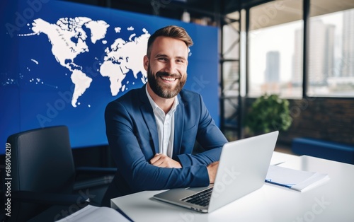 Smiling freight forwarder i...