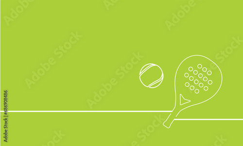 Attractive editable vector padel or paddle tennis lineart background design great for your digital resources print and others