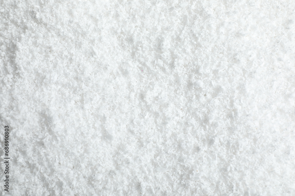 Pile of white snow as background, top view Pile of white snow as background, top view