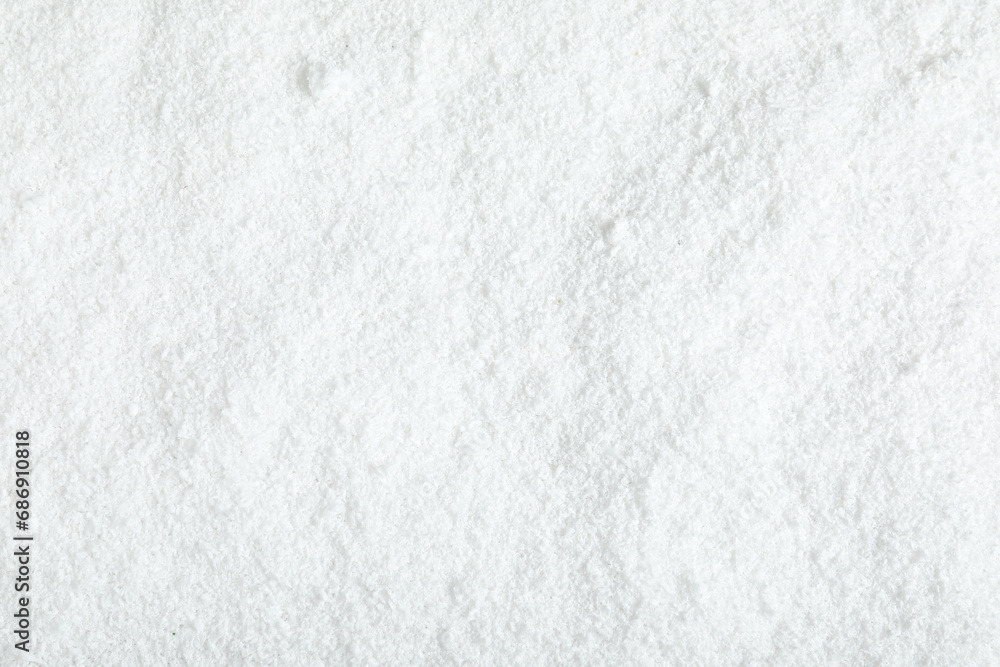 Fototapeta premium Pile of white snow as background, top view