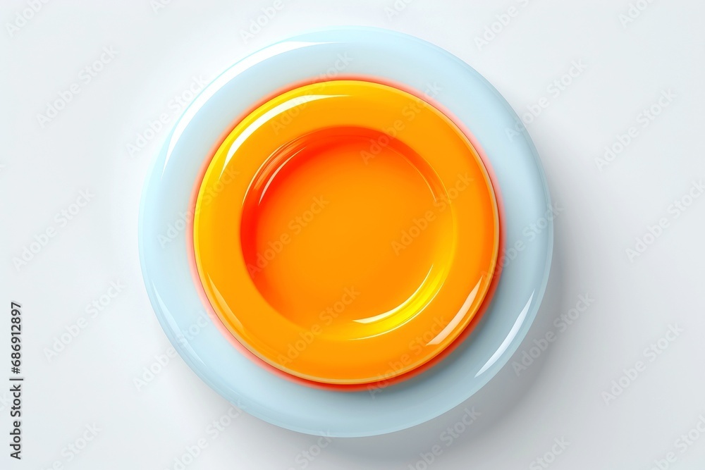 Abstract high tech multicolor button on white background Abstract high tech multicolor button on white background