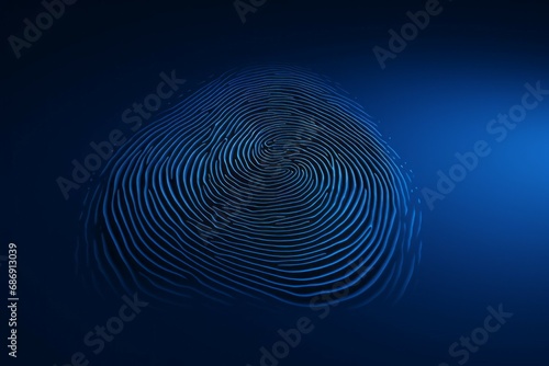 Fingerprint close up. Background with selective focus and copy space