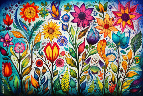 Floral Art Background