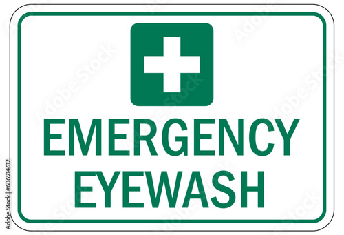 Eye wash station sign