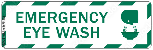 Eye wash station sign