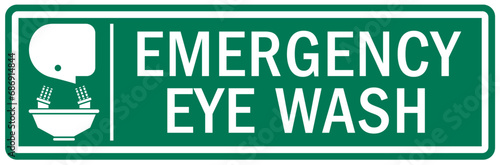 Eye wash station sign