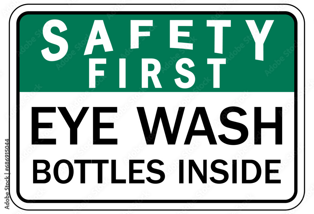 Fototapeta premium Eye wash station sign