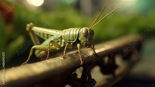 Ethereal Grasshopper: Metallic Perch