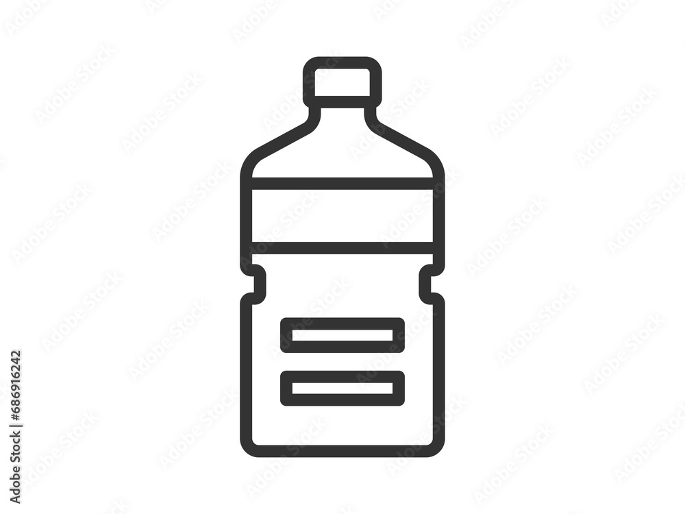 ペットボトル飲料のアイコン(線画)のイラスト ペットボトル飲料のアイコン(線画)のイラスト