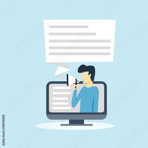 man announcement flat design